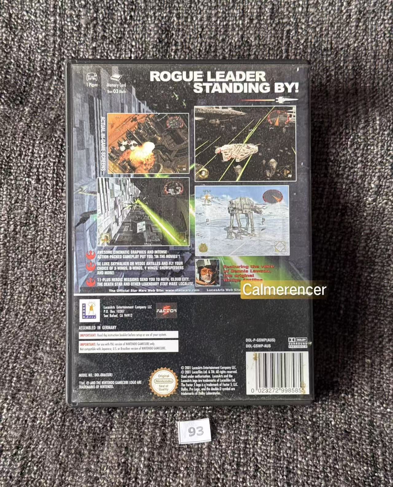 Star Wars Rogue Leader Game Rogue Squadron 2 Game - No manual - Nintendo Gamecube - Pal Version