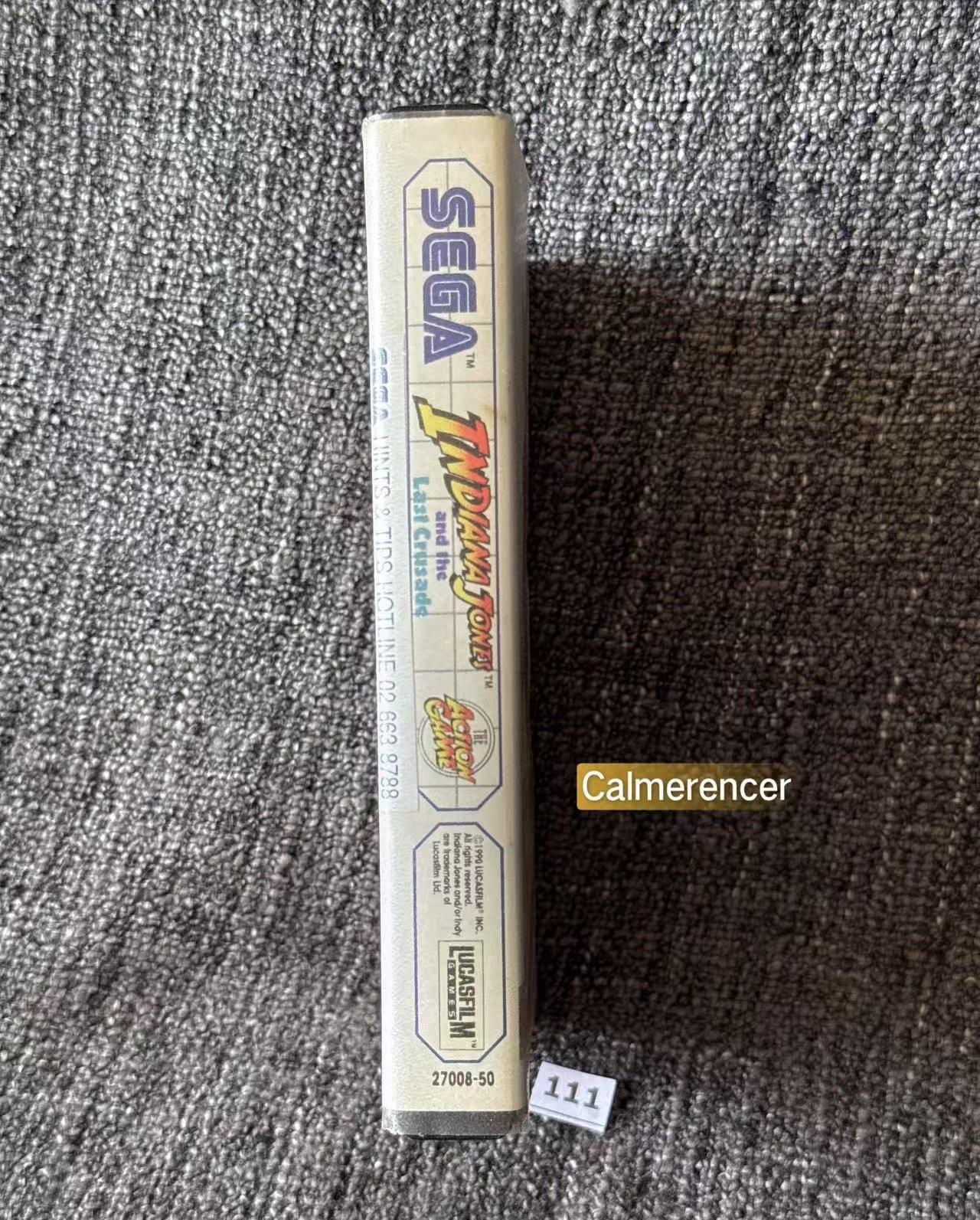 INDY Indiana Jones And The Last Crusade Game - Sega Master System