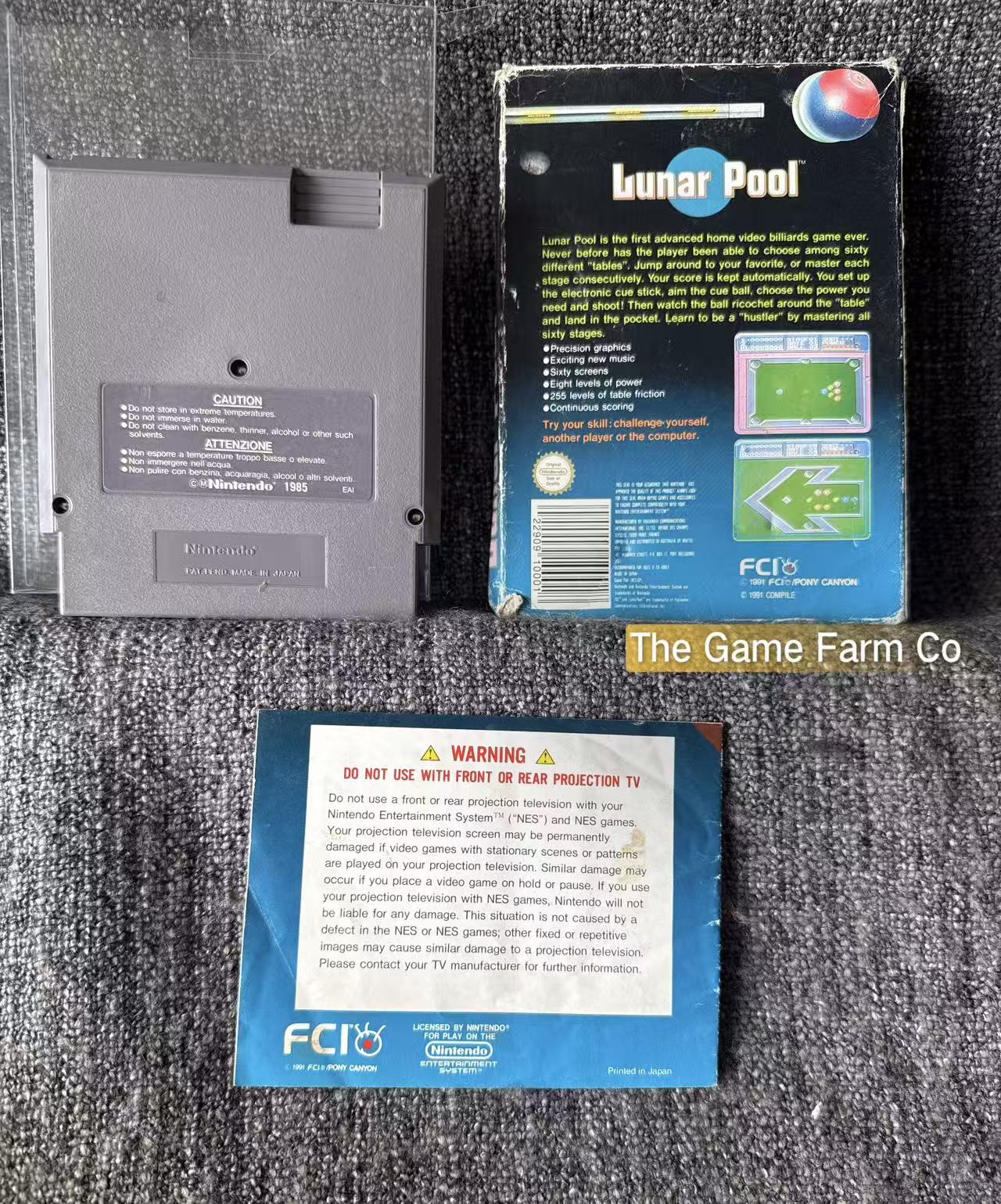 Lunar Pool Boxed Game - Nes - Nintendo / Entertainment System - Pal Version