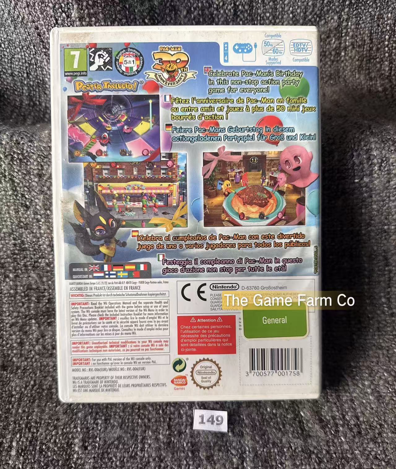 Pac-Man Party (Nintendo Wii, 2010) - Complete in Box CIB - PAL Version