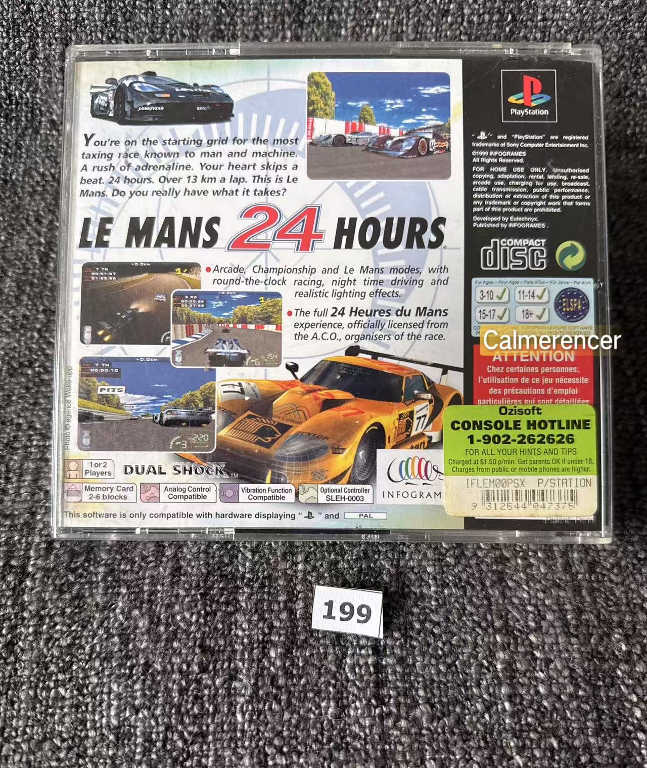 Le Mans 24 Hours - Sony Playstation One (PS1) Game