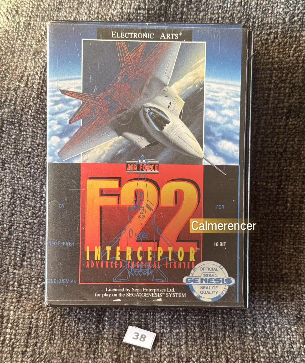 F 22 Interceptor Advanced Tactical Fighter Game - No manual - Sega Mega Drive