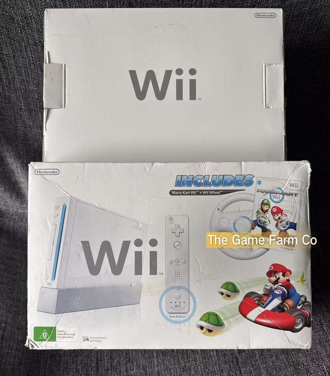 White Nintendo Wii Mario Kart Bundle Edition - Pal Australian