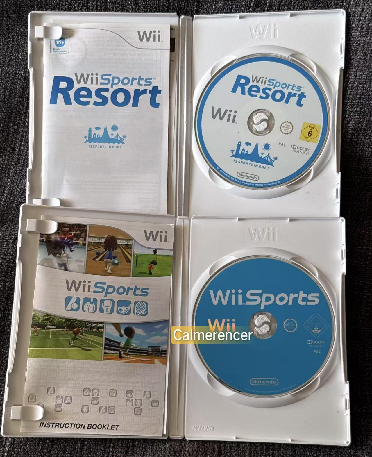 Wii Sports Resort + Wii Sports  - Nintendo Wii games