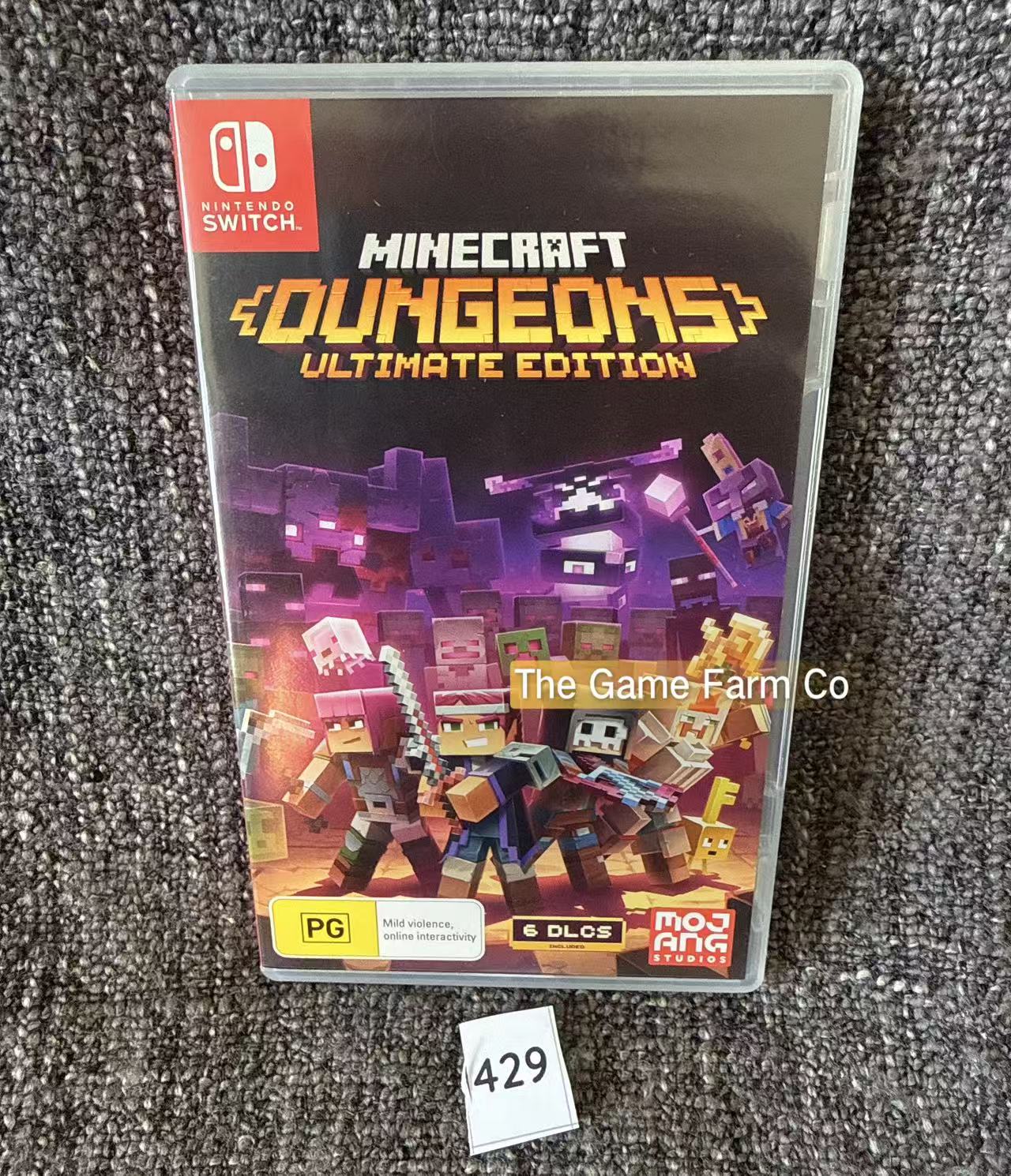 Minecraft Dungeons Ultimate Edition Nintendo Switch Physical Game Cartridge PAL Tested Used