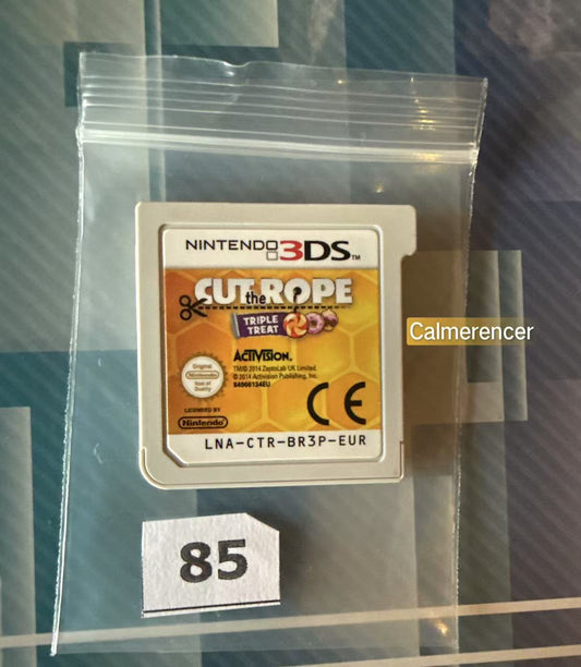 Cut Rope Triple Treat Game - No case Nintendo 3DS