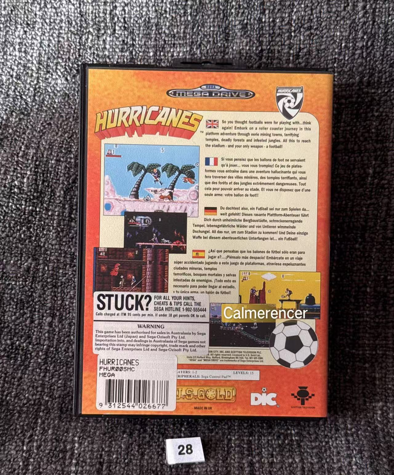 Hurricanes In excellent condition - Game - Sega Mega Drive