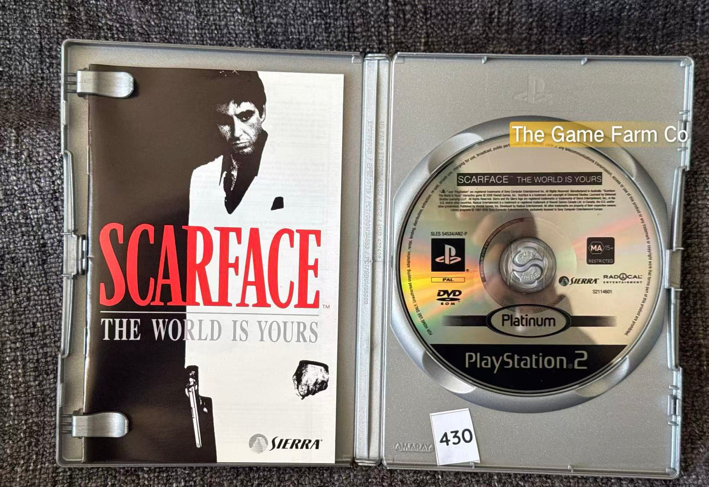 Scarface: The World Is Yours PS2 Physical Game CIB PAL Tested Used