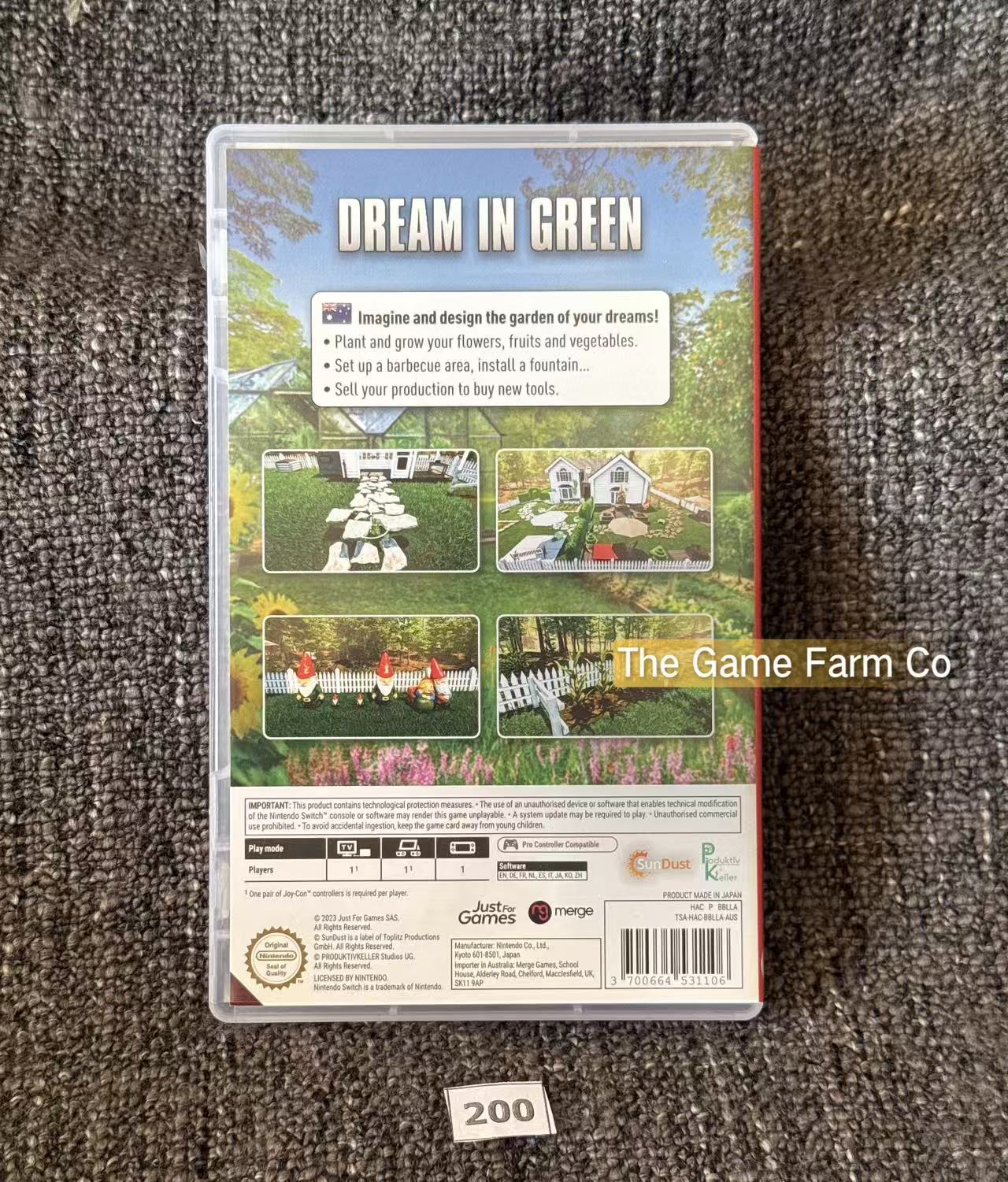 Garden Simulator Nintendo Switch Physical Game CIB PAL Tested Used
