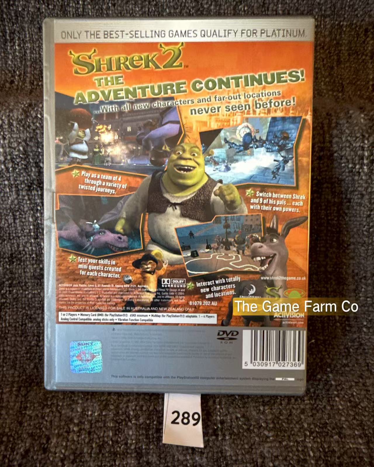 Shrek 2 Game- Sony PlayStation 2 (PS2)