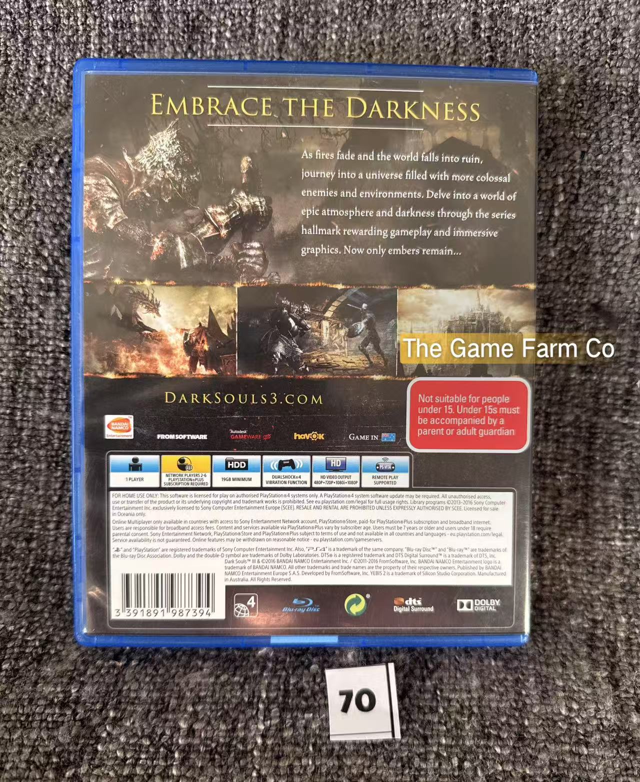 Dark Souls lll 3 Sony Playstation 4 (PS4) Game