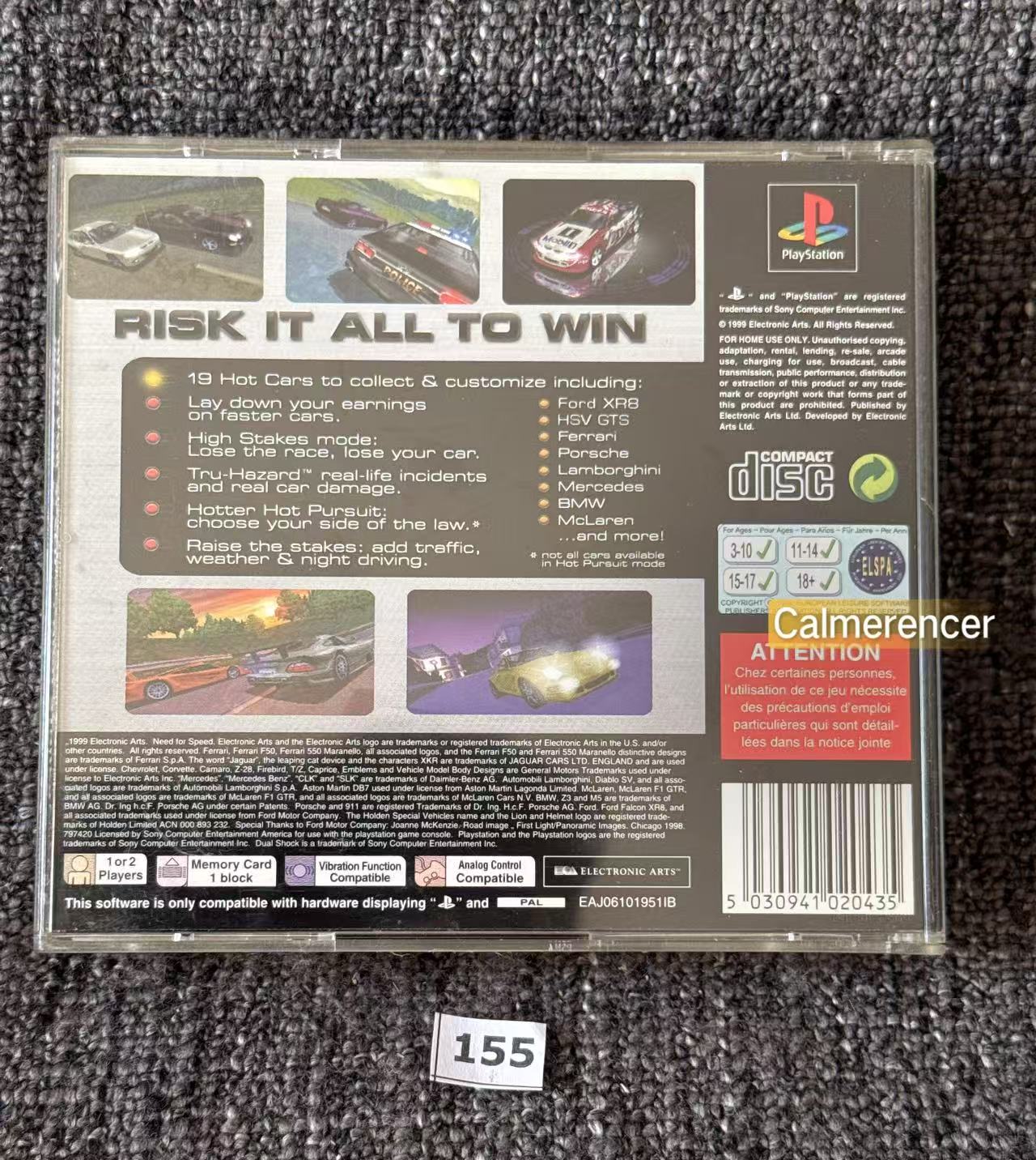 Need For Speed High Stakes - Sony Playstation One (PS1) Game