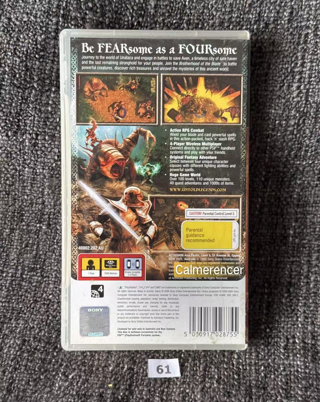 Untold Legends: Brotherhood Of The Blade PSP Game - PlayStation Portable