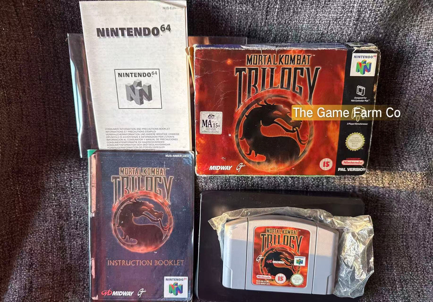 Mortal Kombat Trilogy N64 Physical Game CIB PAL Tested Used Fair Box