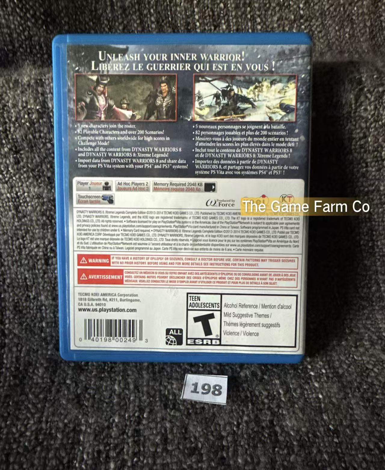 Dynasty Warriors 8: Xtreme Legends Complete Edition on the PS Vita.