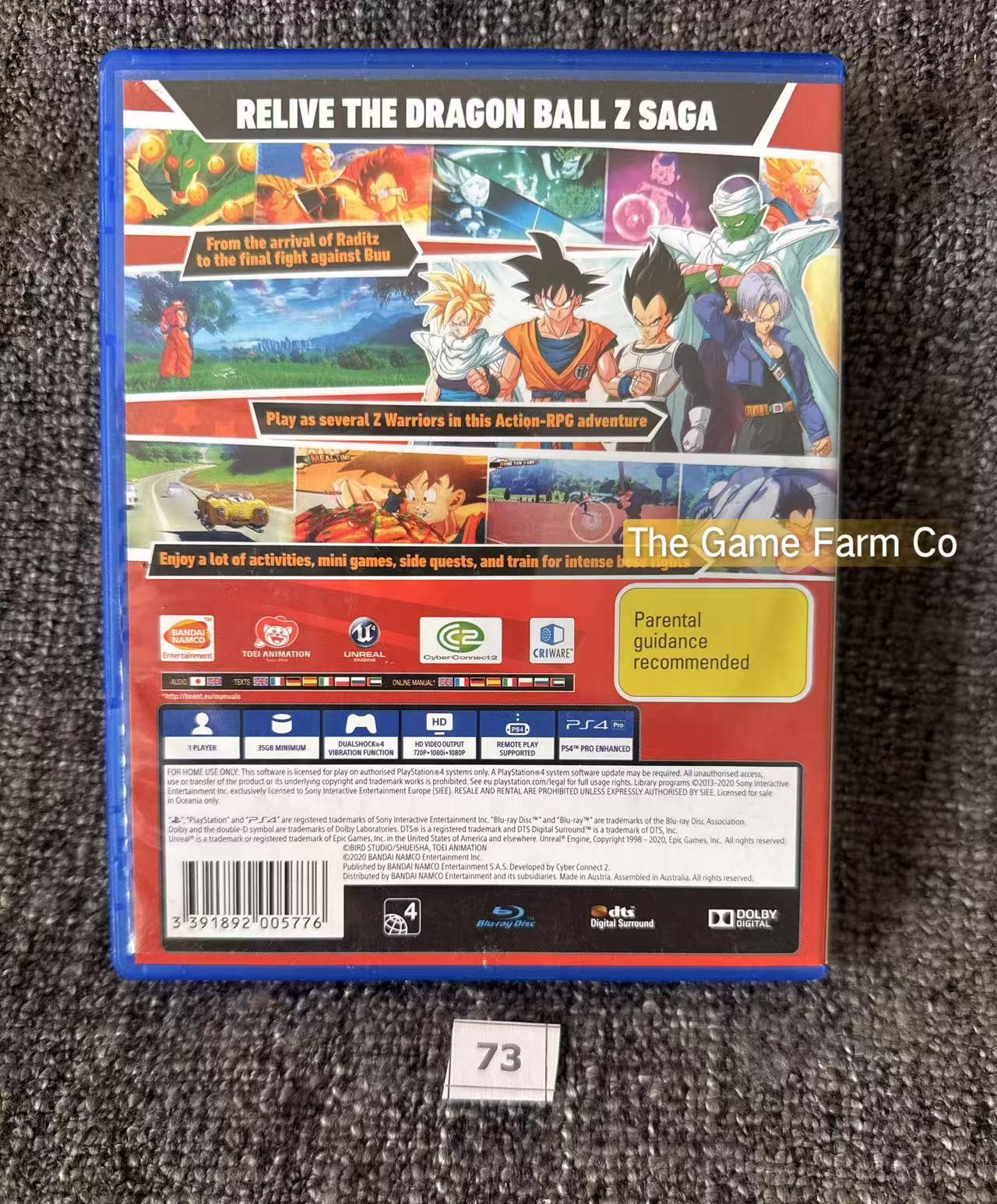 Dragon Ball Z Kakarot Sony Playstation 4 (PS4) Game