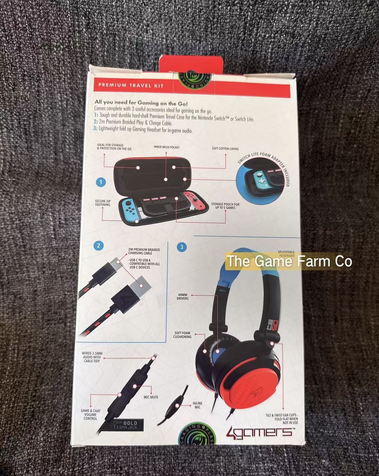 4Gamers Premium Travel Kit Nintendo Switch BNIB Sealed AUS