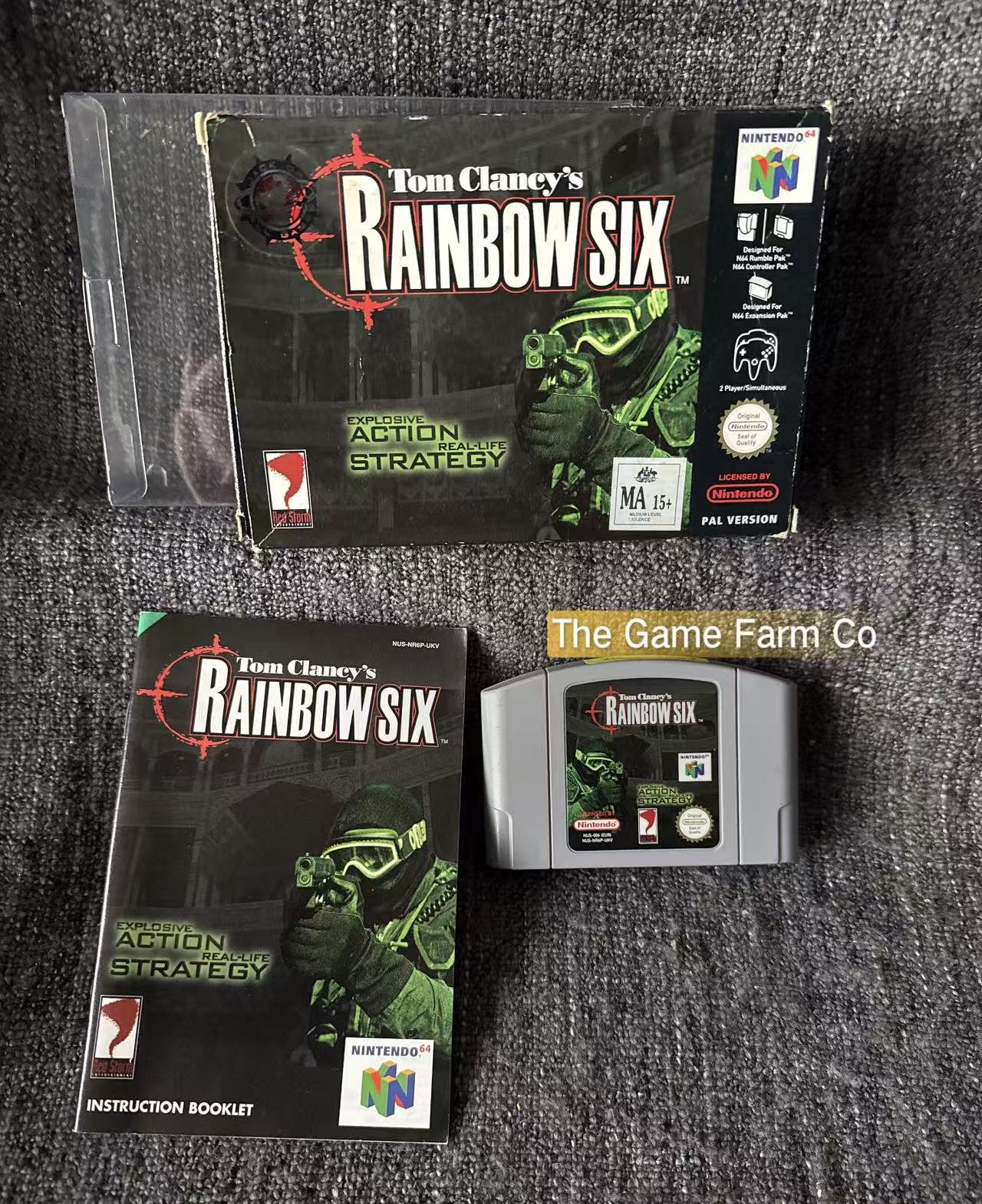 Tom Clancy's Rainbow Six (Nintendo 64 N64, 1999) Complete Box CIB Used