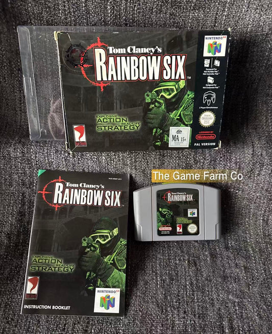 Tom Clancy's Rainbow Six (Nintendo 64 N64, 1999) Complete Box CIB Used
