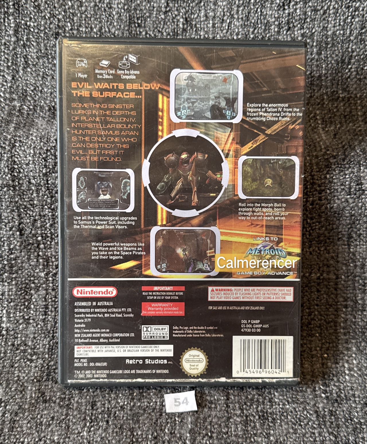 Metroid Prime Game - Nintendo Gamecube - Pal Version