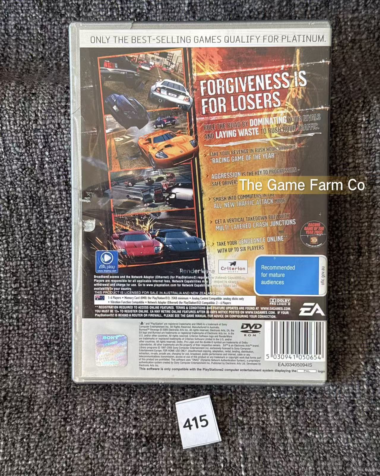 Burnout Revenge PS2 Physical Game CIB PAL Tested Used