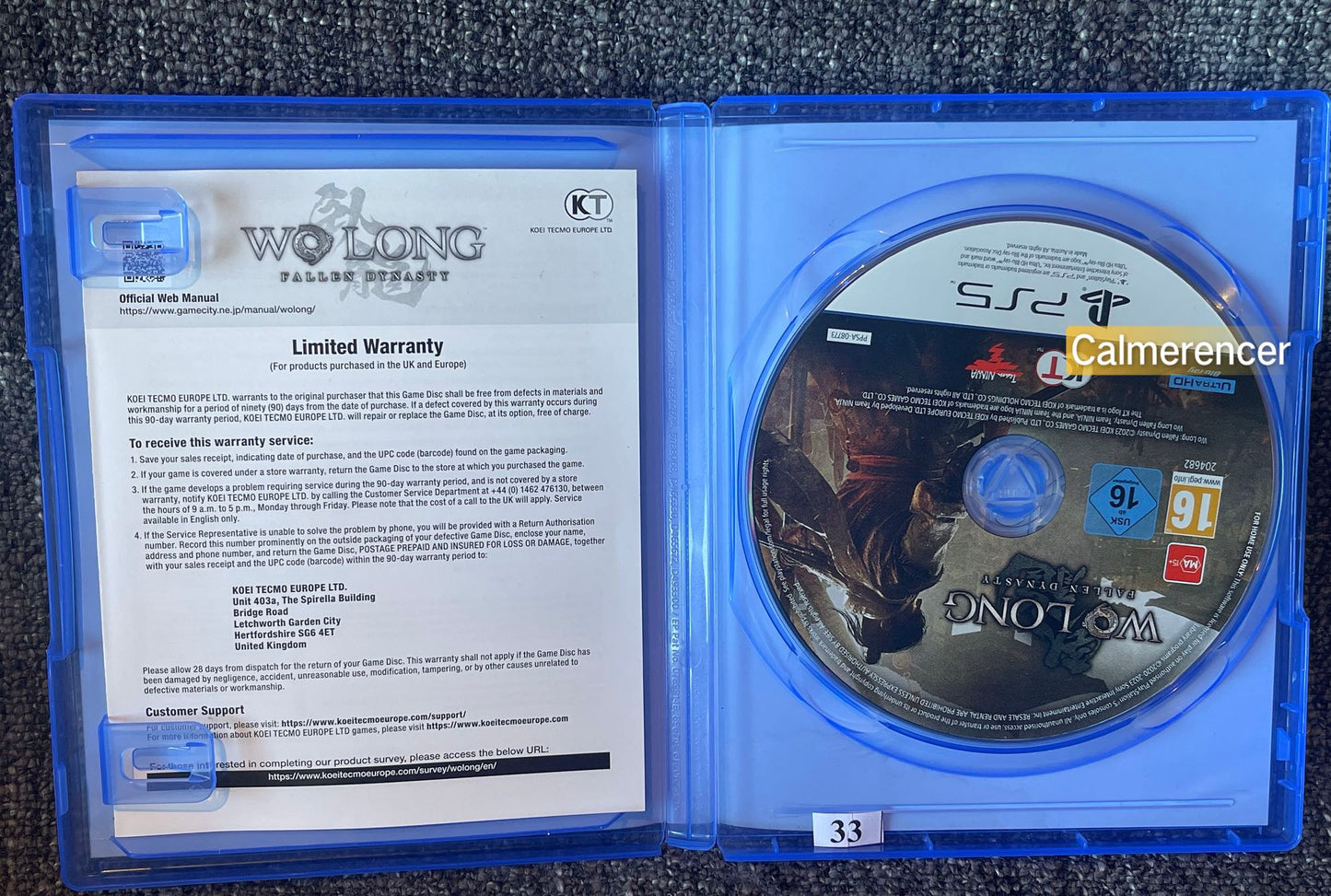 Wo Long Game - PS5 / Sony Playsation 5 - Pal Version