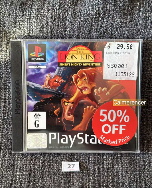 Disney's The Lion King Simba's Mighty Adventure - Sony Playstation One (PS1) Game