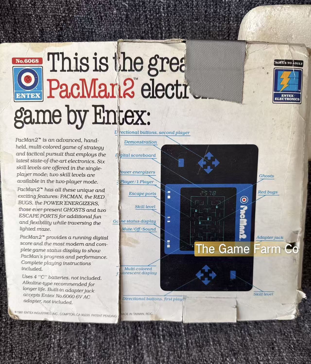 Vintage  Pacman 2 handheld Console Boxed By Entex