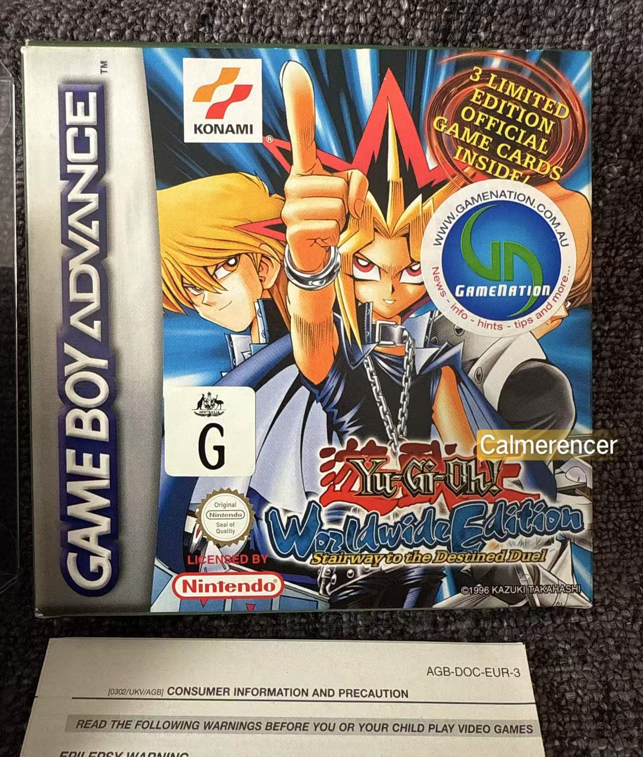 Yu Gi Oh (Excellent condition) Worldwide Edition Stairway To The Destined Duel Boxed Game -Nintendo Gameboy Advance GBA - Pal Version