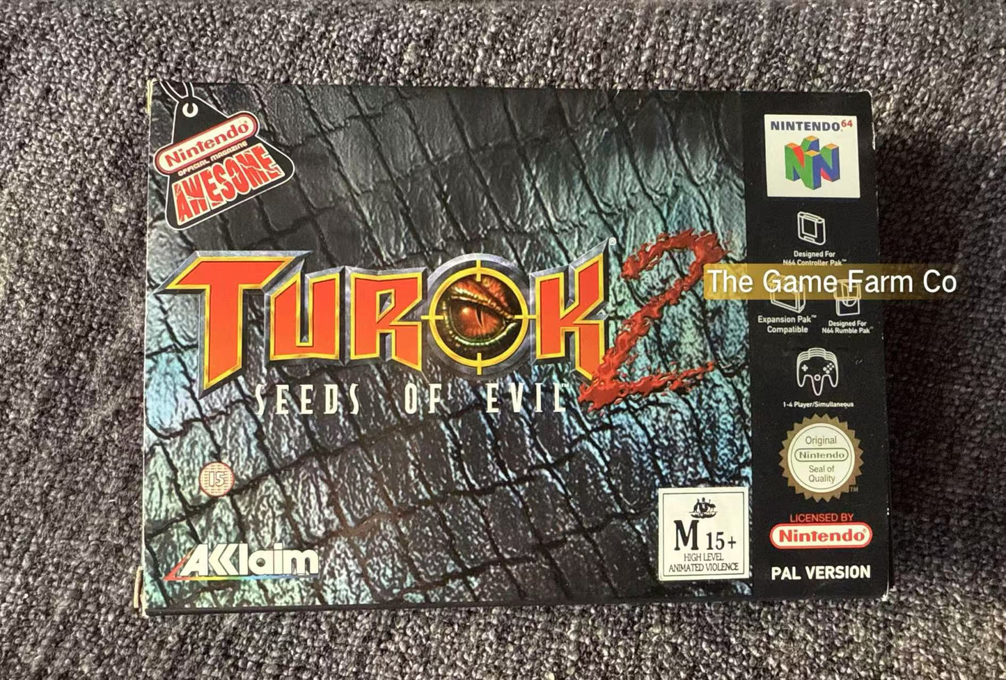 Turok 2 - Seeds of Evil Game Boxed - Nintendo 64 / N64 - Pal Version