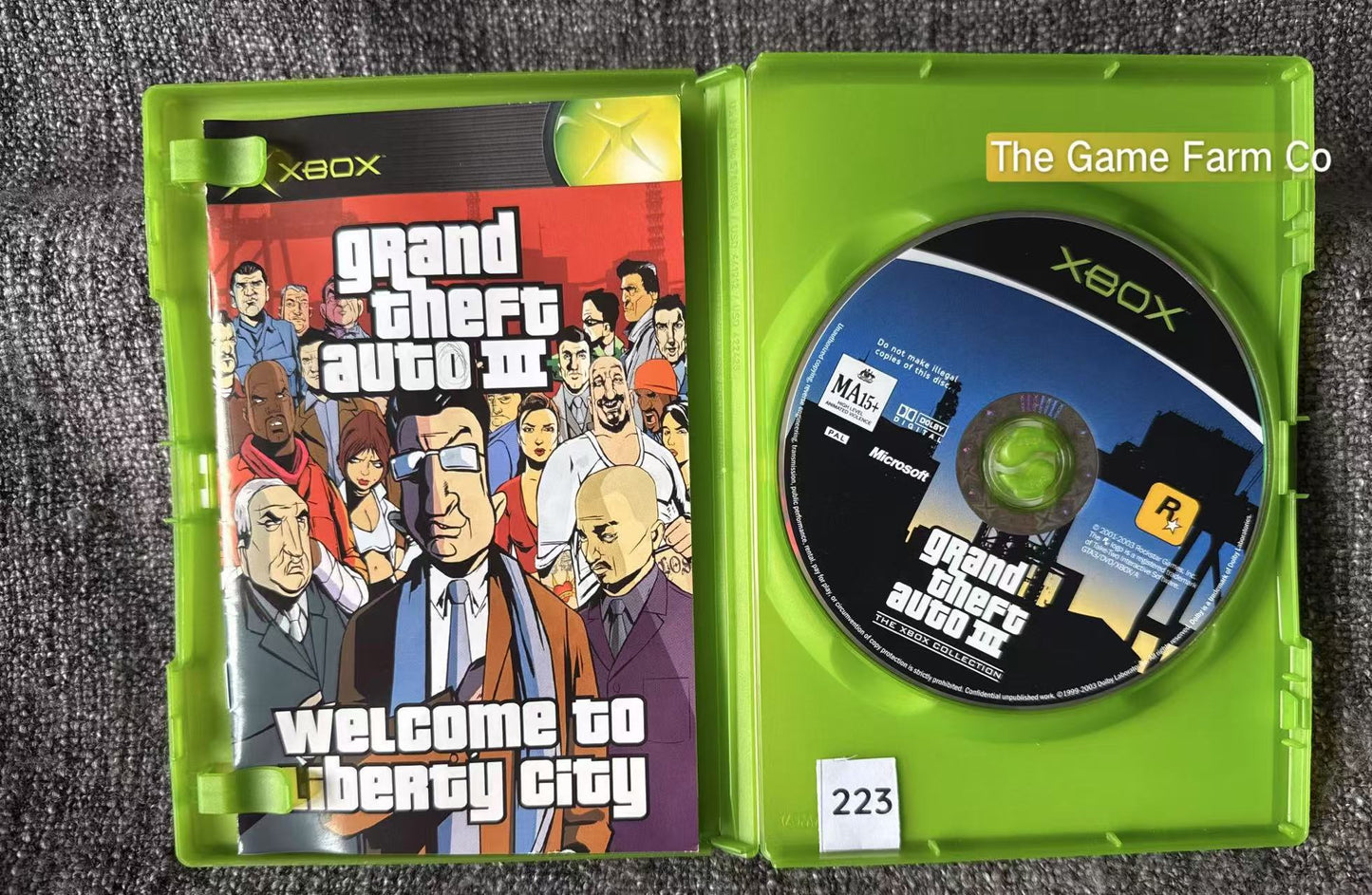 Grand Theft Auto III 3 Game Microsoft Xbox Original