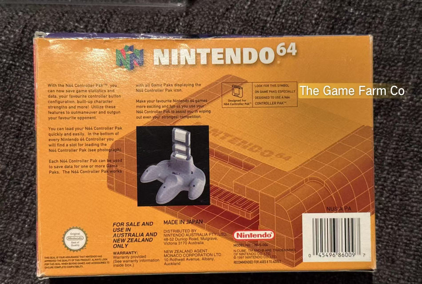 Genuine N64 Memory/Controller Pak Boxed - Pal Version