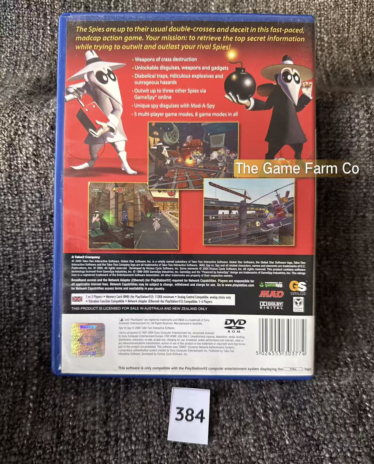 Spy Vs Spy Game- Sony PlayStation 2 (PS2)