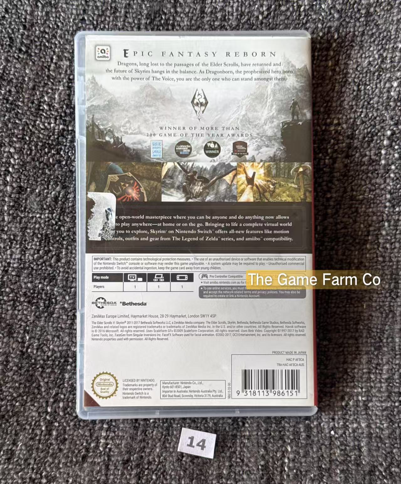 Skyrim The Elder Scrolls V Switch Game - Nintendo Switch