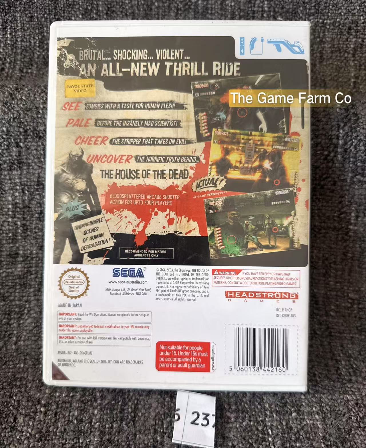 The House Of The Dead Overkill -  Nintendo Wii game