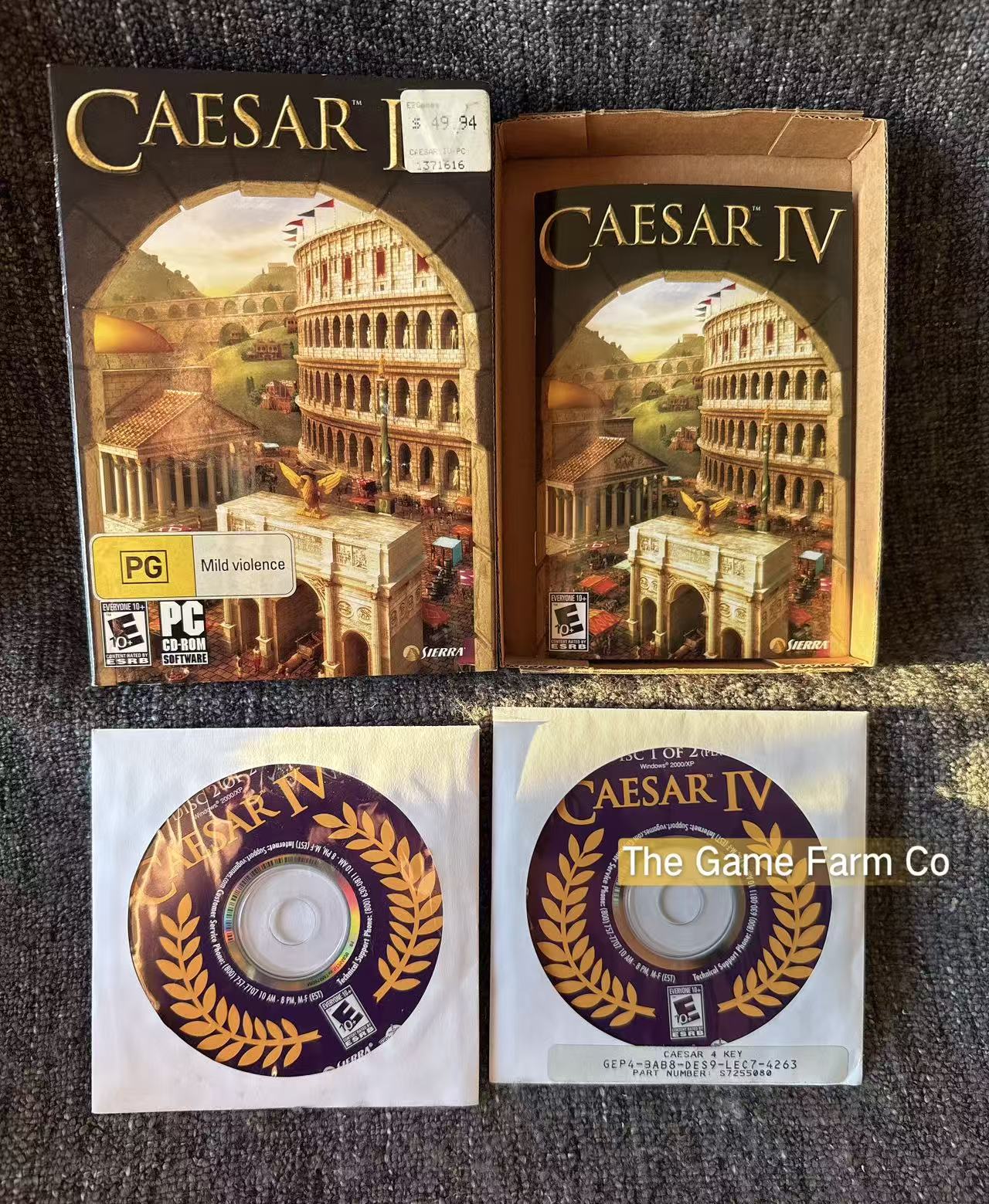 Caesar IV PC Big Box Complete CIB Untested Vintage Retro PC Game