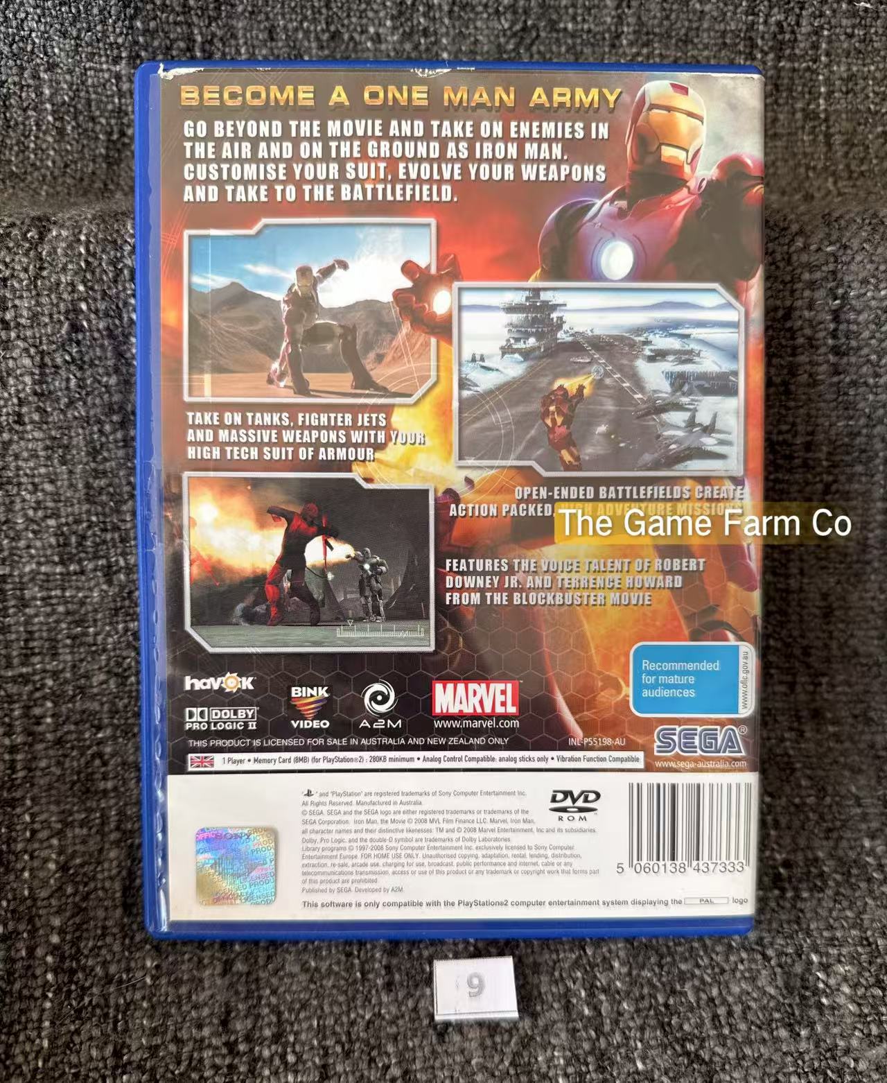 Ironman Game- Sony PlayStation 2 (PS2)