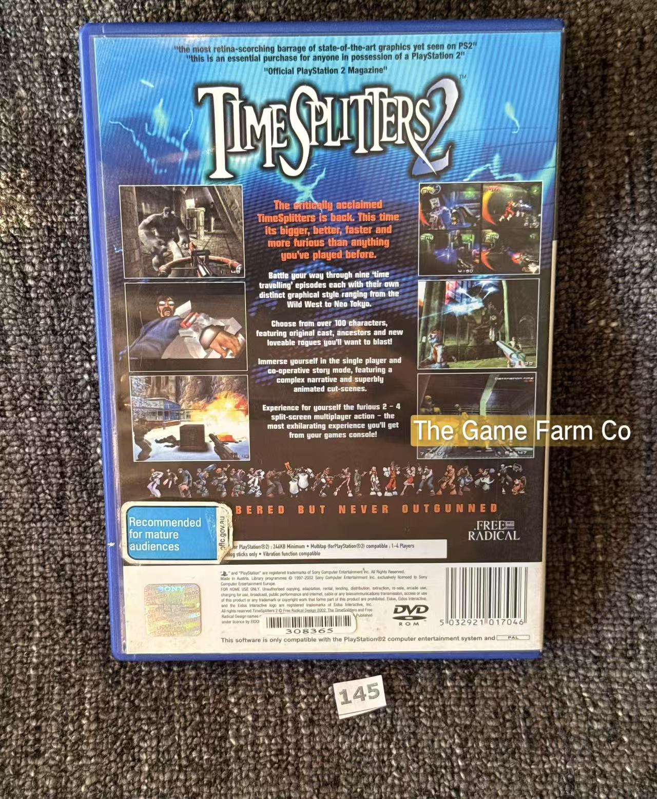 TimeSplitters 2 Sony PlayStation 2 Complete PAL Tested Used