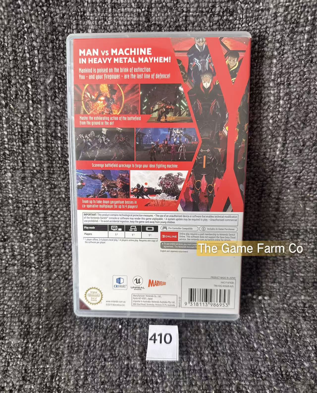 Daemon X Machina Nintendo Switch Physical Game Cartridge PAL Tested Used