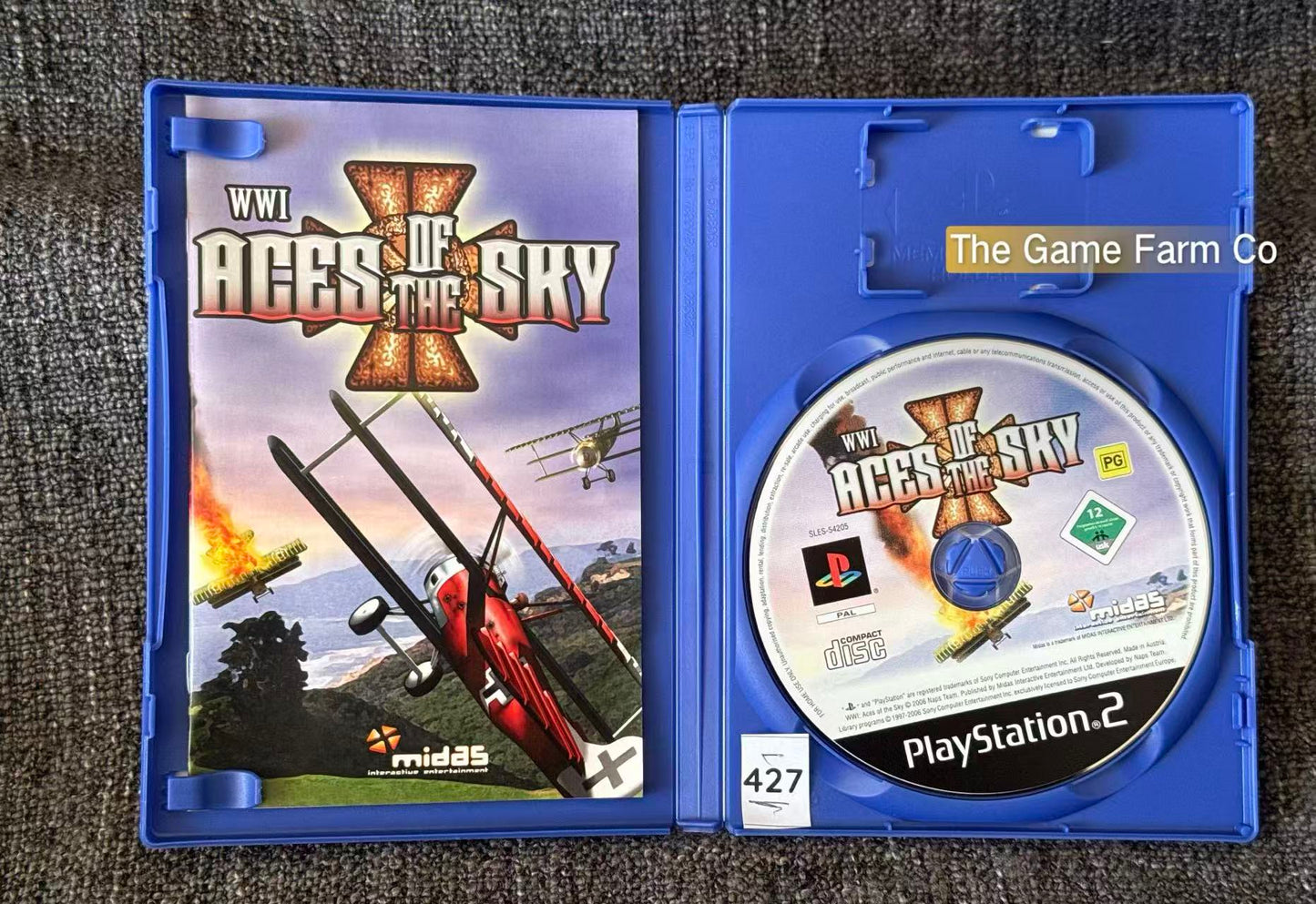 WWII: Aces of the Sky PS2 Physical Game CIB PAL Tested Used Mint Condition
