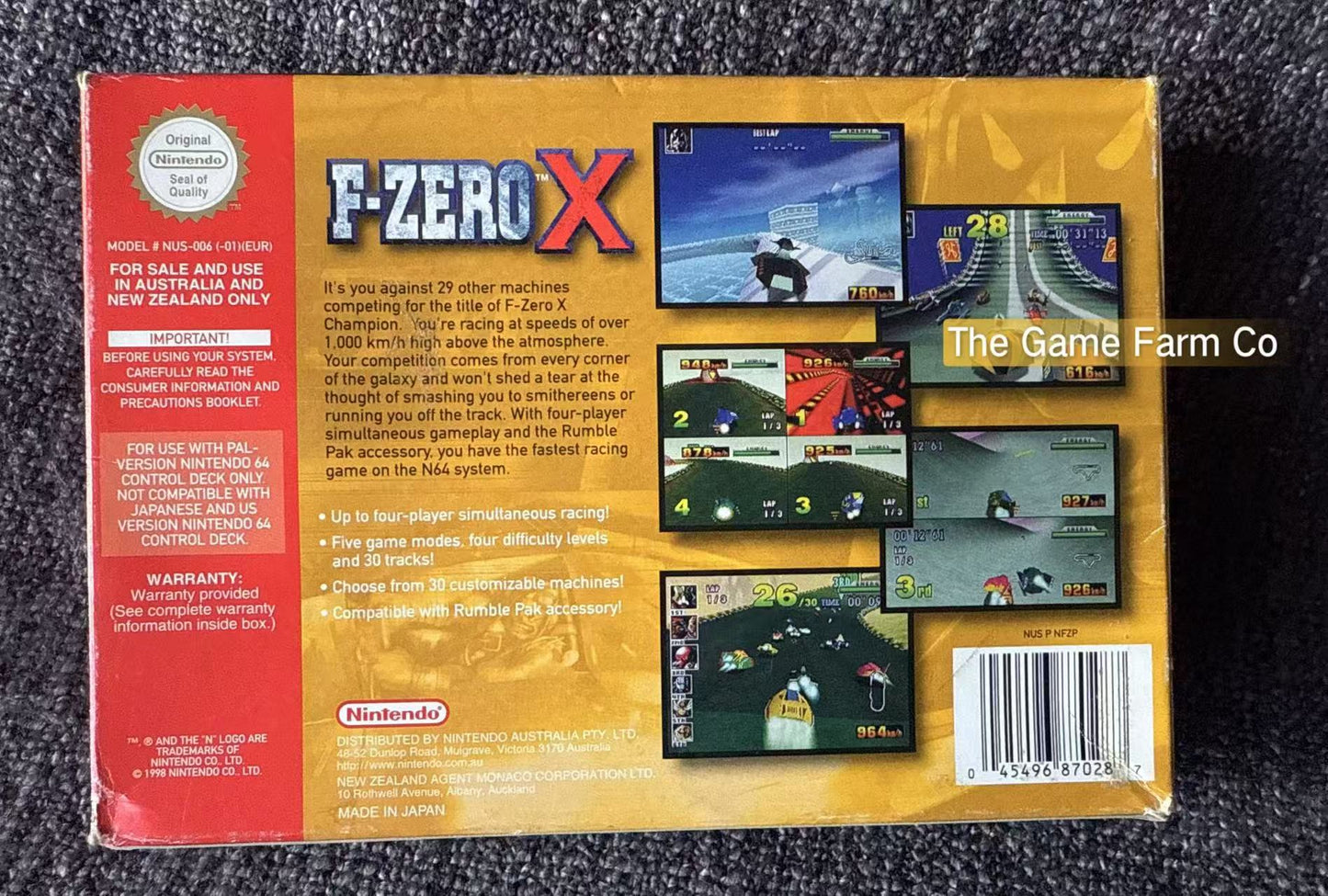 F-Zero X Game Boxed - Nintendo 64 / N64 - Pal Version