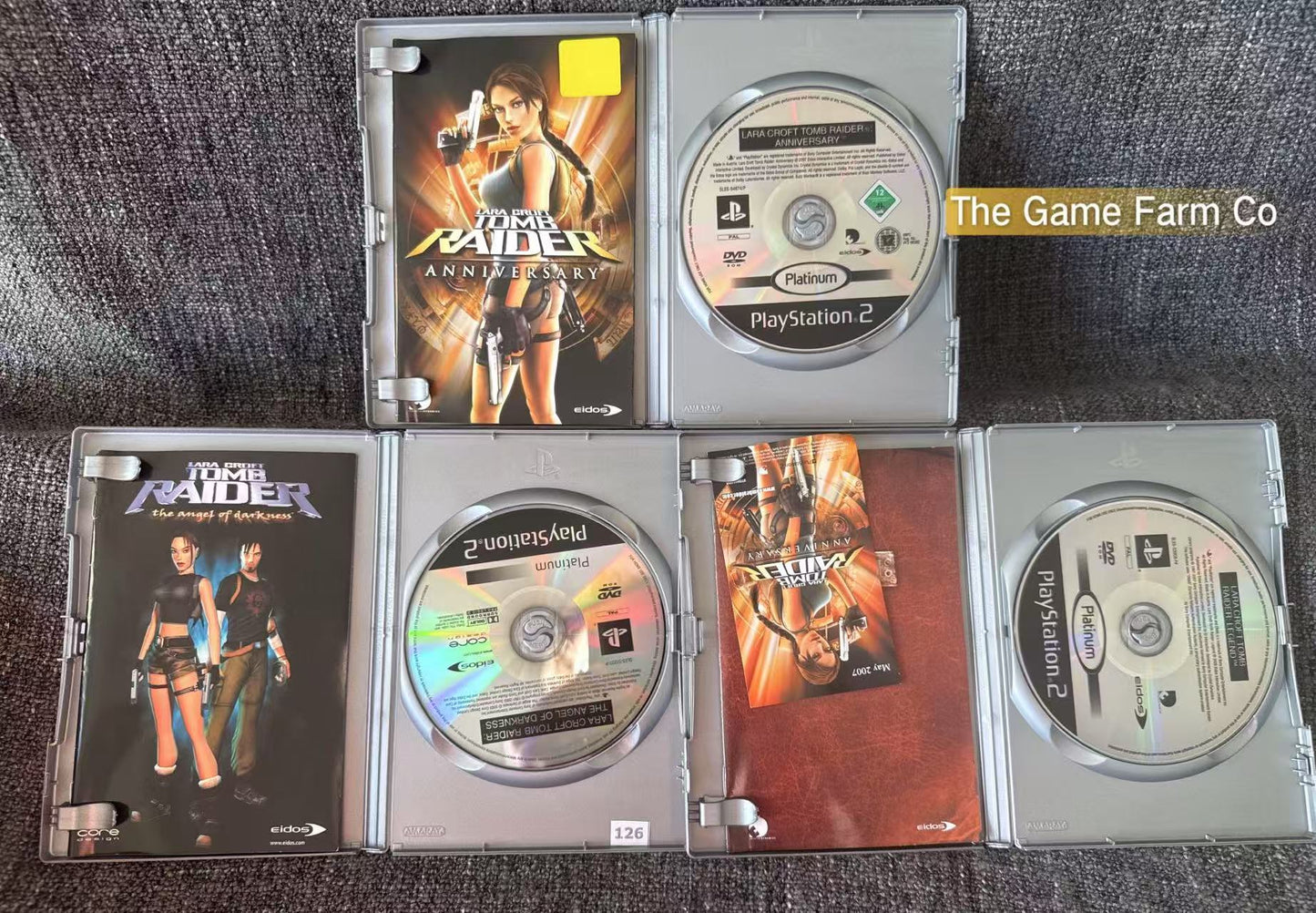 Lara Croft Tomb Raider Games X 3 - Sony PlayStation 2 (PS2)
