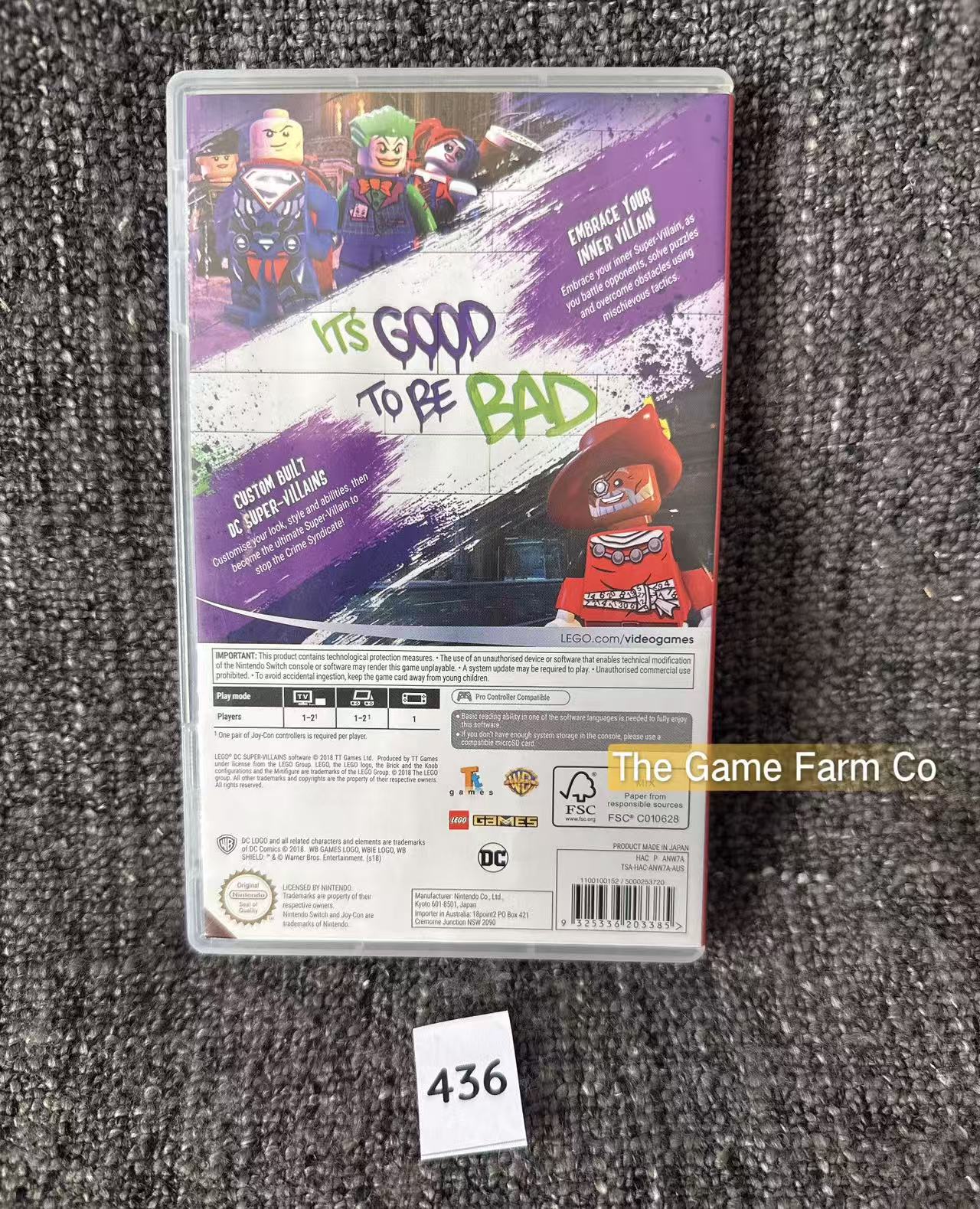 LEGO DC Super Villains Nintendo Switch Physical Game Cartridge PAL Tested Used