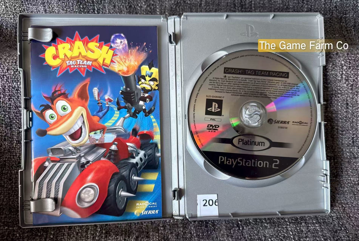 Crash Tag Team Racing Game- Sony PlayStation 2 (PS2)
