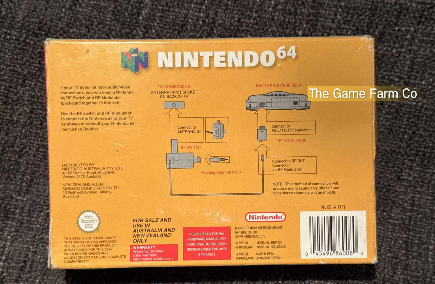 Genuine N64 RF switch Boxed - Pal Version