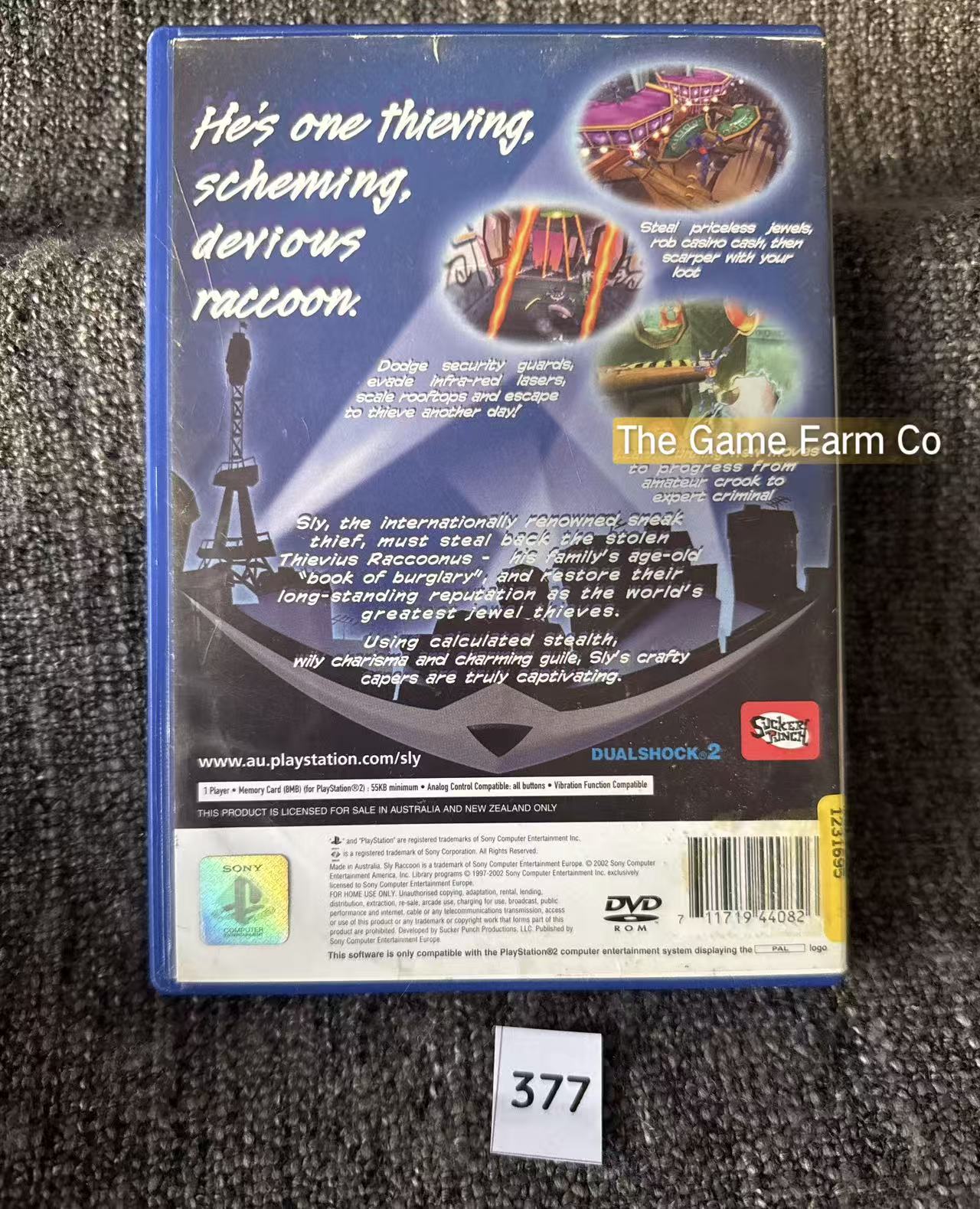 Sly Raccoon Game- Sony PlayStation 2 (PS2)