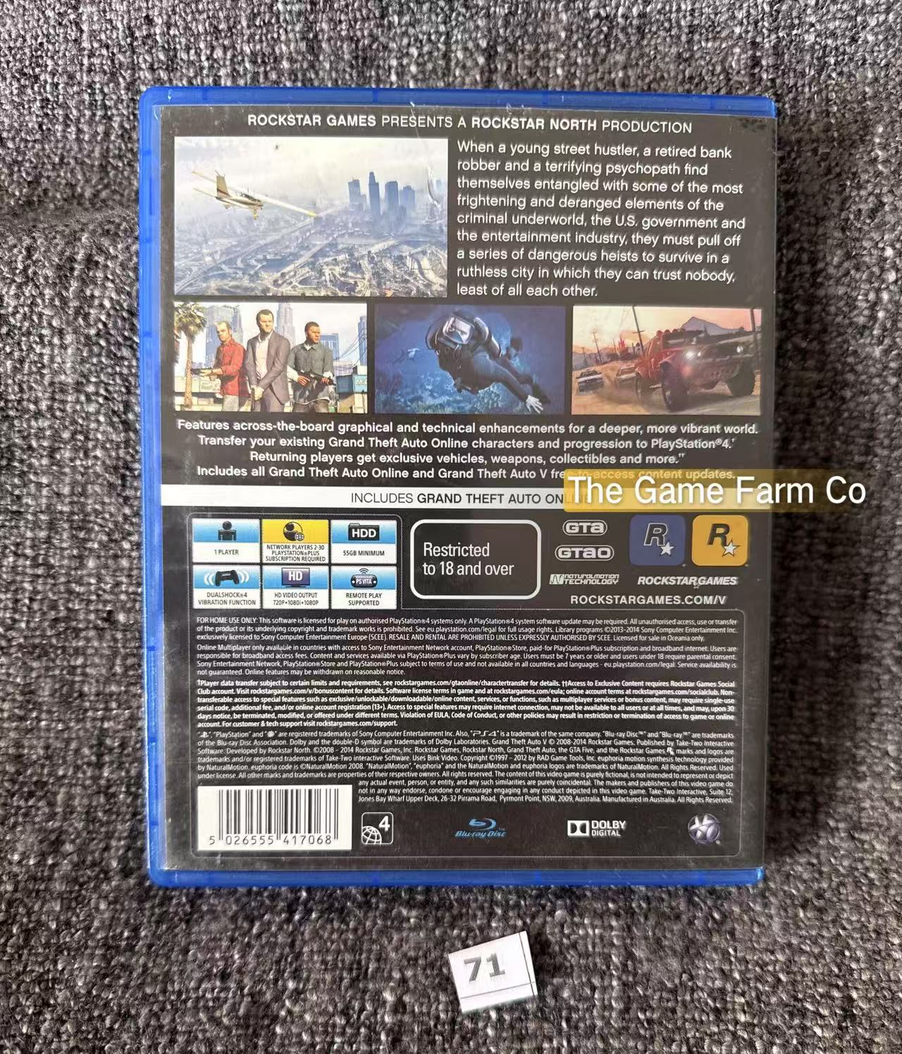 GTA 5 - Grand Theft Auto Five Sony Playstation 4 (PS4) Game