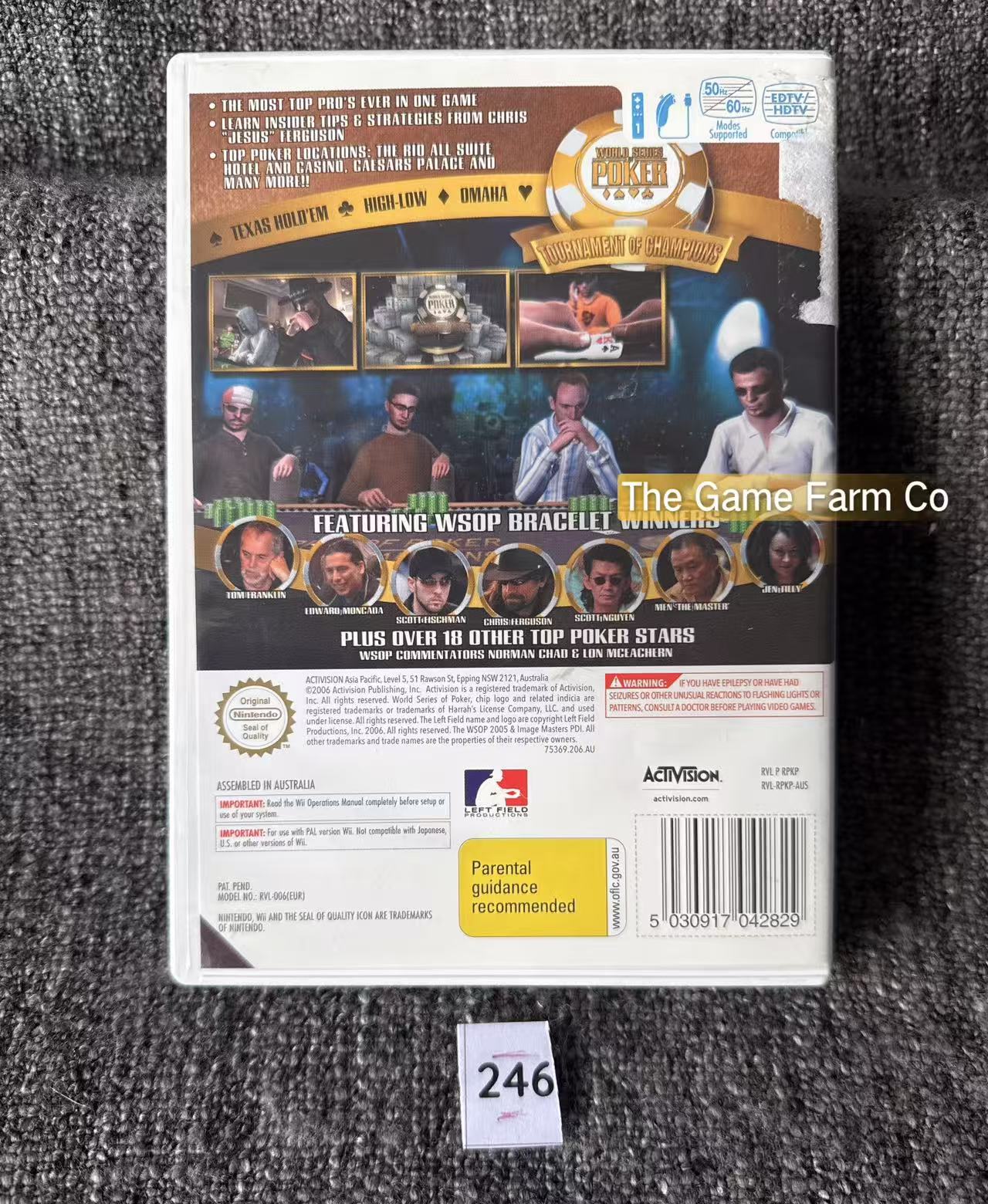 World Series Poker Tournament Of Champions 2007 Edition (Excellent condition)-  Nintendo Wii game