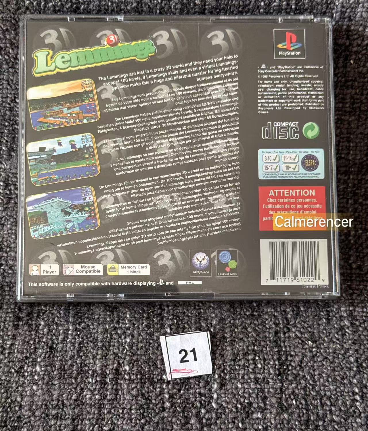 Lemmings - Sony Playstation One (PS1) Game
