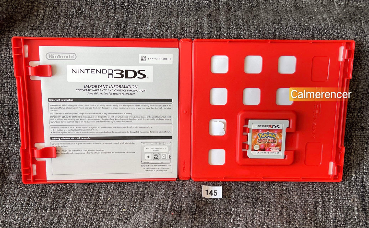 Pokemon Omega Ruby Game Nintendo 3DS